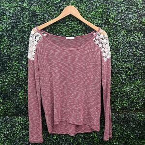 Tea n Rose, Long Sleeve Blouse, Lace, Women’s Size M/L